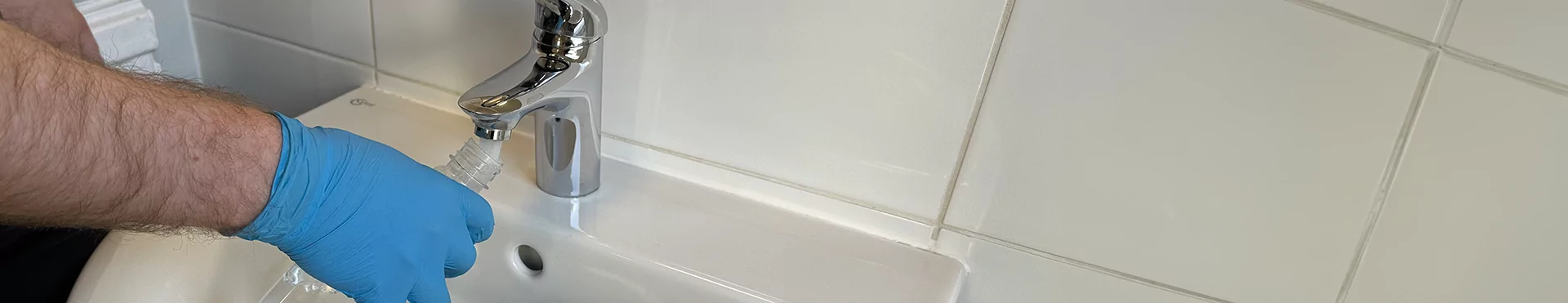Water sampling to test for Legionella